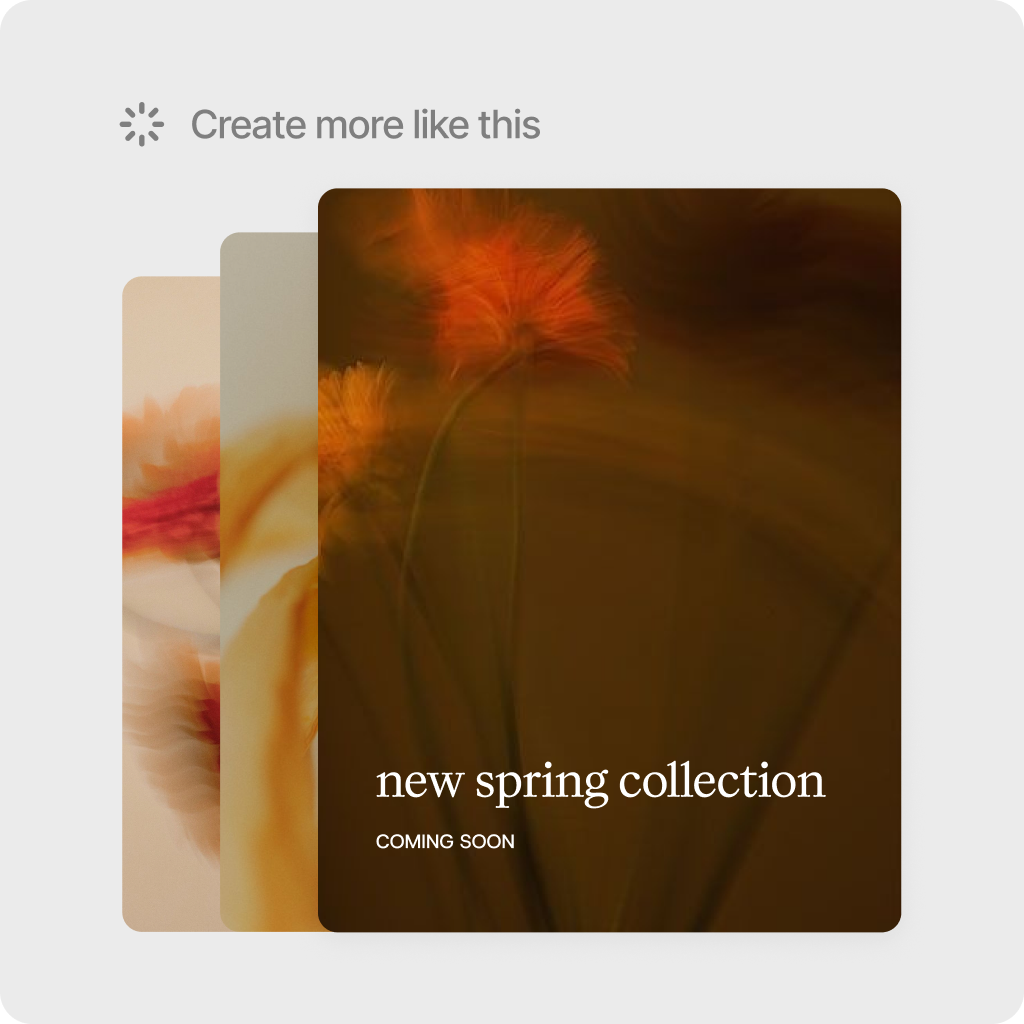 Endless variations in one click feature illustration