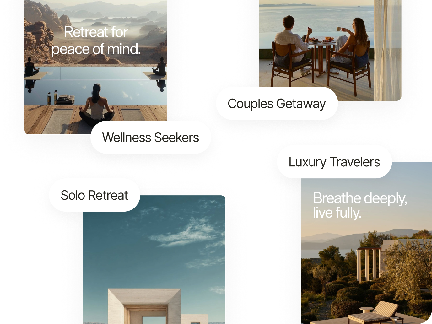 Audience personas each mapped to a tailored ad creative