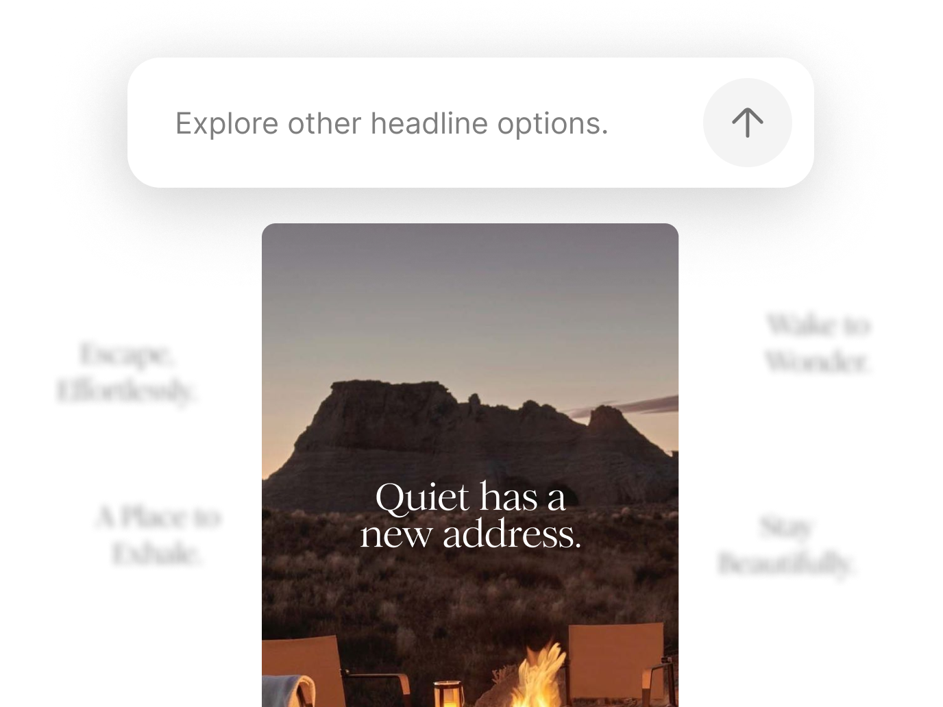 Regenerating an ad headline into multiple new directions instantly
